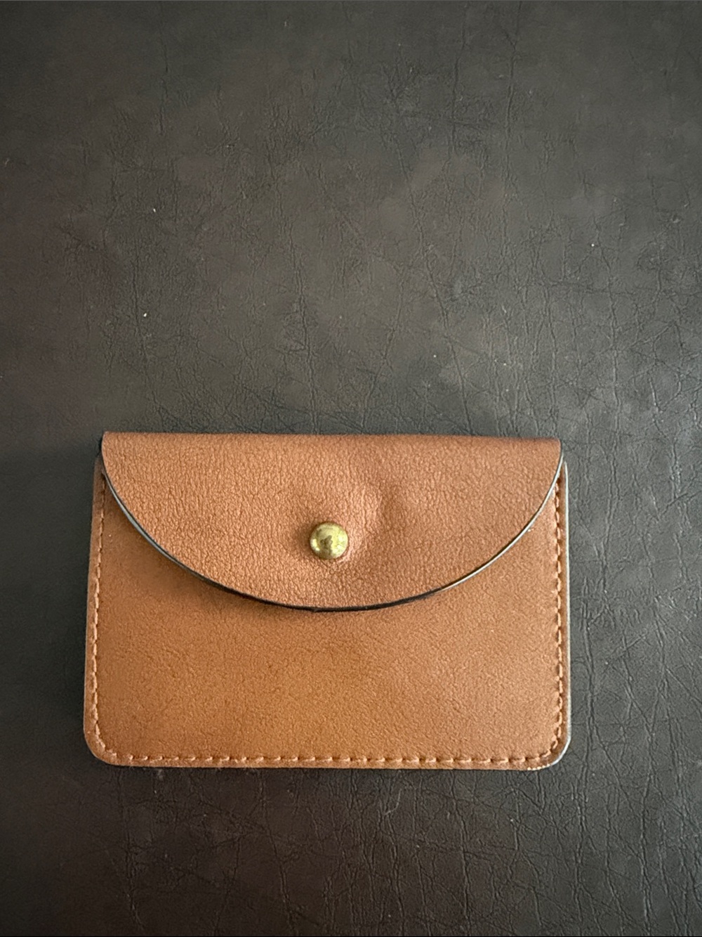 Classic Brown Snap Card Case